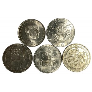 Austria and Spain 1966 - 1977 Silver Coin Lot (5 Pieces)