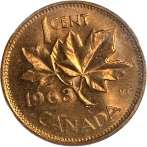 Canada 1963 Small Cent Hanging 3