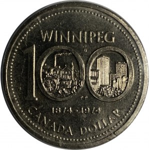 Canada 1974 Nickel Dollar Double Yoke
