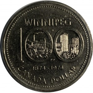 Kanada 1974 Nikl Dollar Double Yoke