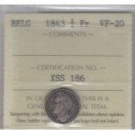 Belgium 1843 1/4 Franc