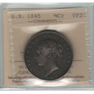 Velká Británie 1845 1/2 koruny