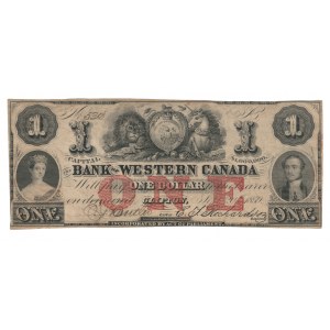 Kanada Bank von Westkanada 1859 $1