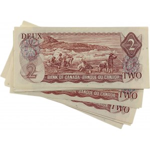 Bank of Canada 1974 $2 Banknotes Lot (24 Pieces)