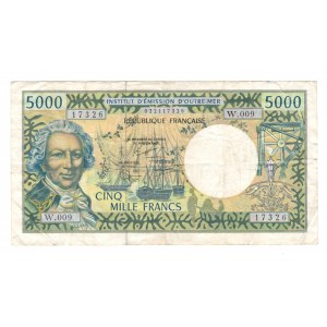 French Pacific Territories 1996 5000 Francs Banknote