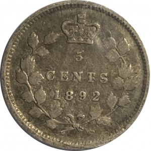Canada 1892 5 Cents Obverse 2