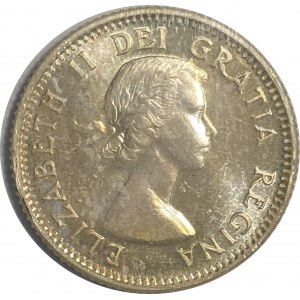 Canada 1953 10 Cents No Shoulder Fold