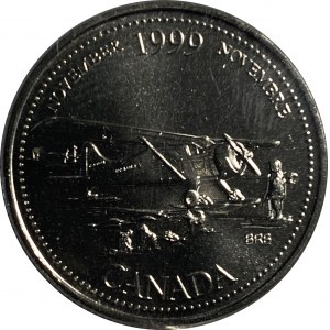 Canada 1999 25 Cent November Mule Error