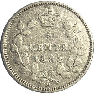 Canada 1883H 5 Cents Obverse 4