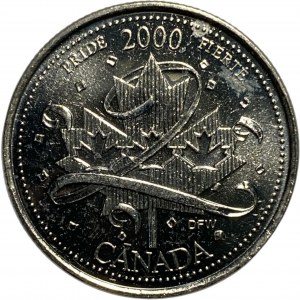 Canada 2000 25 Cent Pride 90% Rotated Die
