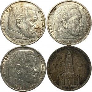 Germany 1935 5 Mark Silver Bulk Lot (4 Pieces)