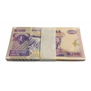 Zambia 2006 100 Kwacha Banknote Partial Bundle (94 Pieces)