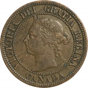 Canada 1891 1 Cent Small Date Small Leaves Obv. 3