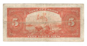 Bank of Canada 1935 $5 Banknote