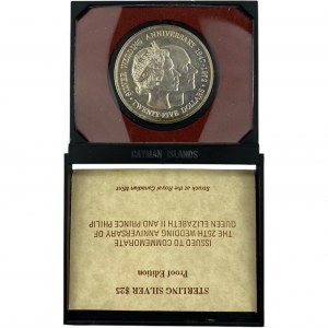 Cayman Islands 1972 $25 Silver Wedding Anniversary Sterling Silver Coin