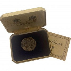 Mexico Cob 4 Reales Lucayan Beach Shipwreck in Spink Box