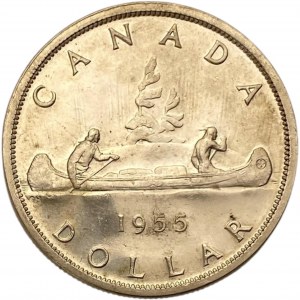 Canada 1955 Silver Dollar Arnprior with Die Crack
