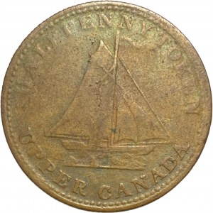 Upper Canada 1833 Half Penny Token Facilitate Trade UC-12B2