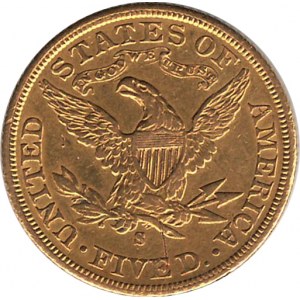 United States 1901 Five Dollar Gold Coin