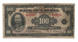 Bank of Canada 1935 $100 Banknote