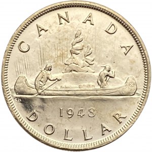 Canada 1948 Silver Dollar - Key Date