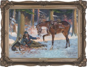 Jerzy KOSSAK (1886-1955), Ranny żołnierz, 1938