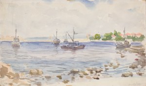 Władysław SERAFIN (1905-1988), Widok na zarokę w Neseber, 1971