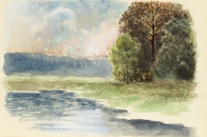 Frantisek Xaver HARLAS (1865-1947), Pejzaż nadwodny, ok. 1913
