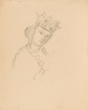Kasper POCHWALSKI (1899-1971), Siedząca postać kobiety, 1958
