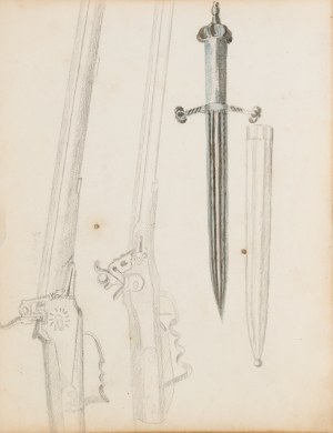 Antoni KOZAKIEWICZ (1841-1929), Sketches of black-powder weapons and sword