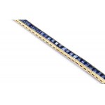 Tennis bracelet with sapphires, 2nd half of 20th century.