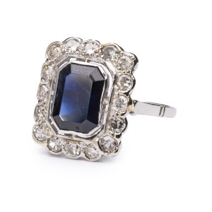 Anello con zaffiro, anni '30.