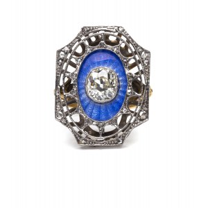 Birmingham, Enamel ring, 2nd half of 19th century.