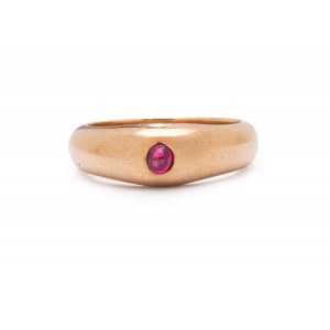 Warsaw, Signet with ruby, 1920s.