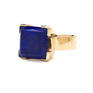 Sygnet z lapis lazuli, 2 poł. XX w.