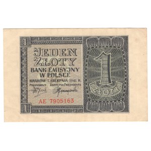 General Government, 1 zloty 1941 - AE series