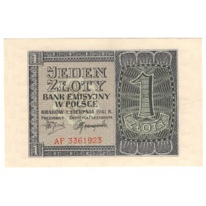 Gouvernement général, 1 zloty 1941 - série AF