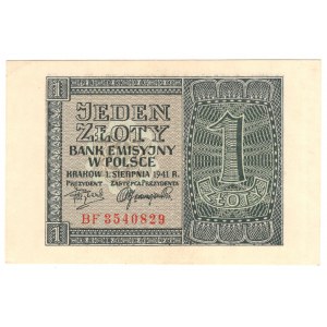 Generalne Gubernatorstwo, 1 złoty 1941 - seria BF