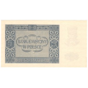 Generalne Gubernatorstwo, 5 złotych 1940, seria B