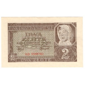 General Government, 2 zloty 1941, AD series