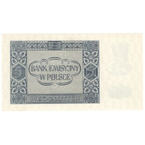 General Government, 5 gold 1941, AD series