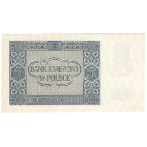 Generalne Gubernatorstwo, 5 złotych 1941, seria AF