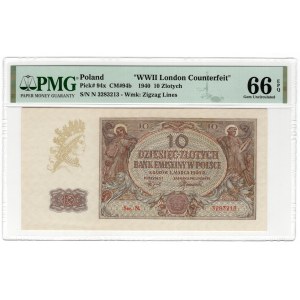 Generalne Gubernatorstwo, 10 złotych 1940, seria N.