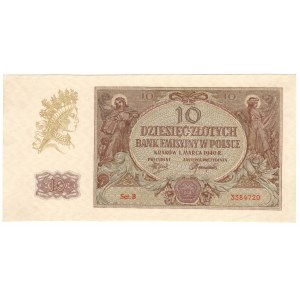Generalne Gubernatorstwo, 10 złotych 1940, seria B