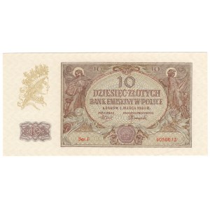 Generalne Gubernatorstwo, 10 złotych 1940, seria J