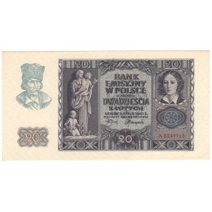 Administrations publiques, 20 or 1940, série A - première série