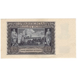 General Government, 20 zloty 1940, series E - rarer series