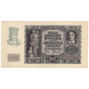 Generalne Gubernatorstwo, 20 złotych 1940, seria F