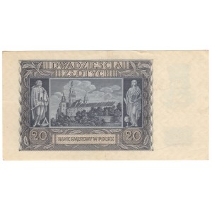 Generalne Gubernatorstwo, 20 złotych 1940, seria F