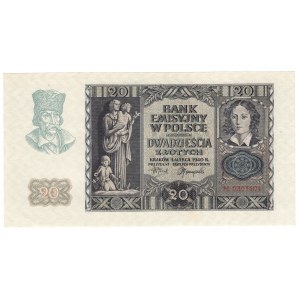 Gouvernement général, 20 zloty 1940, série N